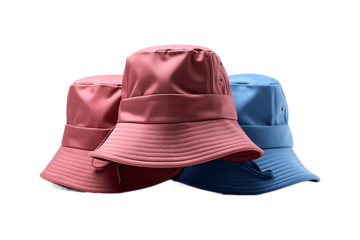 Bucket Hats on transparent background.