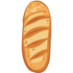 Fresh bread vector isolated illustration. Traditional bread bakery design element.