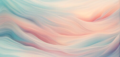 Obraz premium abstract horizon line with layers of soft, pastel colors rising and falling, creating a soothing breathing rhythm
