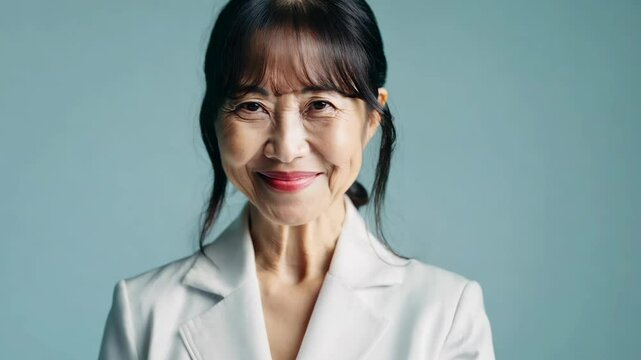 Young Woman Aging Transition Into Old Age, Time Lapse Morphing Effect of a Female Face