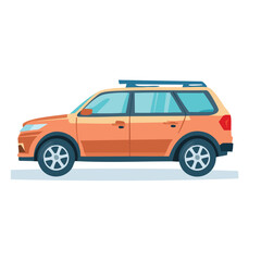 Ilustrasi datar mobil