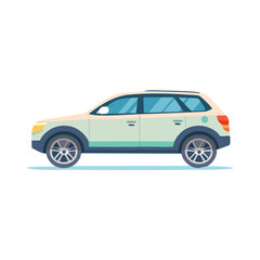 Fototapeta premium Ilustrasi datar mobil