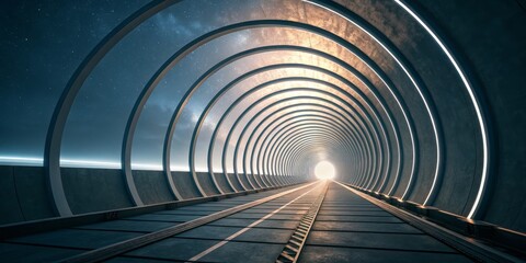 Modern Minimalist Graphic Illustration of a Futuristic Circular Design in a Contemporary Style