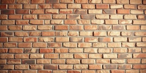 Fototapeta premium A textured and weathered brick wall providing a rustic and industrial background, pattern, weathered