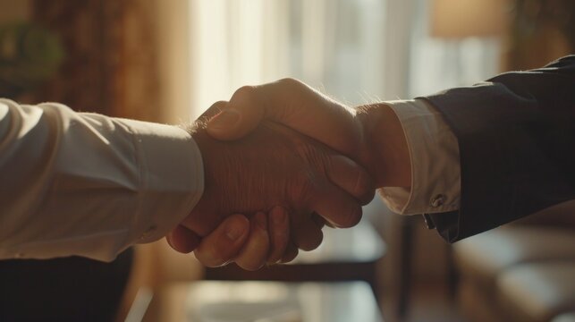 Two people shaking hands