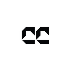 Fototapeta premium CC monogram logo design letter text name symbol monochrome logotype alphabet character simple logo