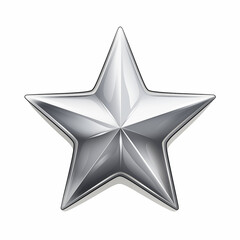 Obraz premium A shiny silver star glows against a colorful backdrop, exuding charm and positivity