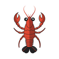 Lobster fish silhouette vector art illustration file