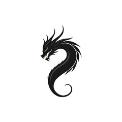 Dragon vector animal fantasy icon illustration design logo template