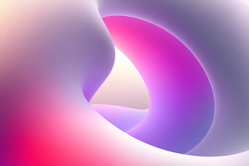 Abstract liquid shapes futuristic purple and pink banner. Glowing digital waves background. Minimalistic design layout for business presentations, flyers, posters.