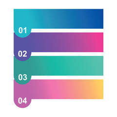 Fototapeta premium Four step infographic vertical diagram, business information design, chart vector illustration