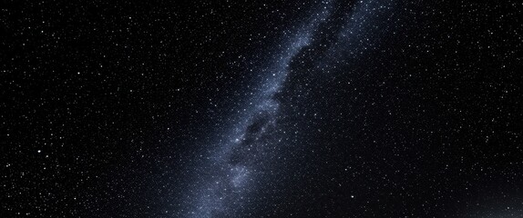 Fototapeta premium Night sky, Milky Way galaxy, starfield, cosmic dust, celestial panorama, deep space, astronomical view, dark background, star clusters, galactic core, interstellar clouds, cosmic beauty, astrophotogra