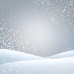 Serene Minimalist Winter Background with Snow