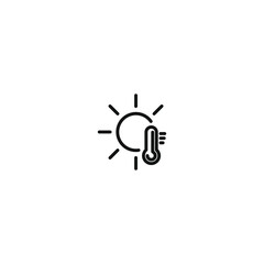 Weather icon, Meteorology icon, Outline icons set isolated on white background flat vector illustration