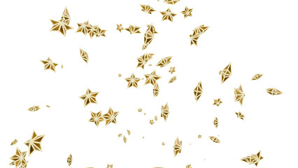 stars rain isolated on white