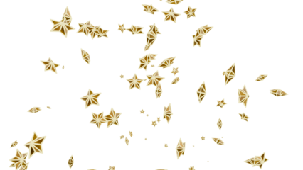 stars rain isolated on white