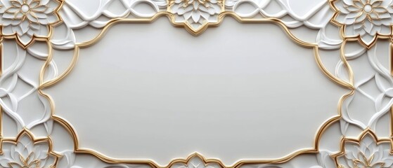 Elegant decorative frame with intricate patterns and a blank center for customization.