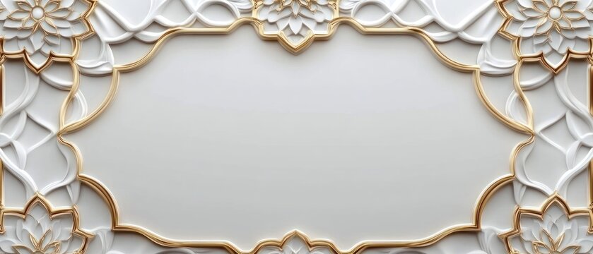 Elegant decorative frame with intricate patterns and a blank center for customization.