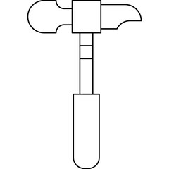 Hammer single vector icon