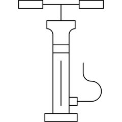 Hand air pump single vector icon