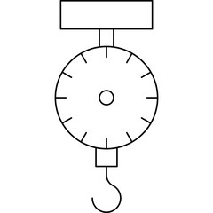 Steelyard single vector icon