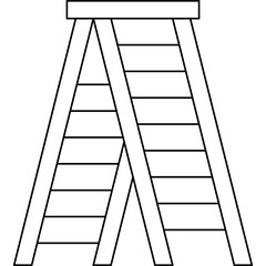 Stepladder single vector icon