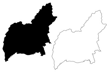 Guarulhos City (Federative Republic of Brazil, Sao Paulo State) map vector illustration, scribble sketch City of Guarulhos map