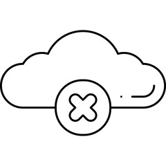 Not verified cloud single vector icon 
