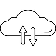 Cloud interection single vector icon 