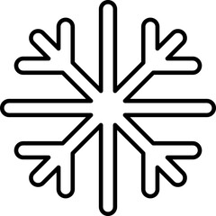 Snow crystal single vector icon 
