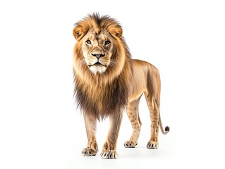 Obraz premium Lion, white isolate background