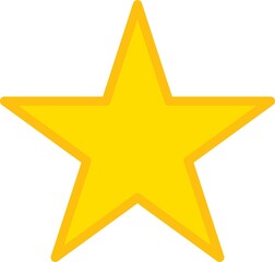 Obraz premium Star clip art design on plain white transparent isolated background for card, shirt, hoodie, sweatshirt, apparel, card, tag, mug, icon, poster or badge