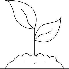 Sprouts single vector icon