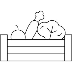 Vegetables single vector icon