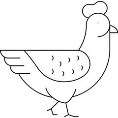 Chicken single vector icon