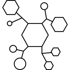 Fototapeta premium Molecular structure single vector icon