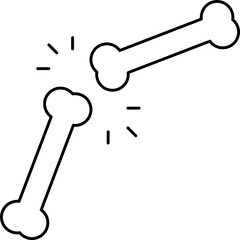 Bone single vector icon