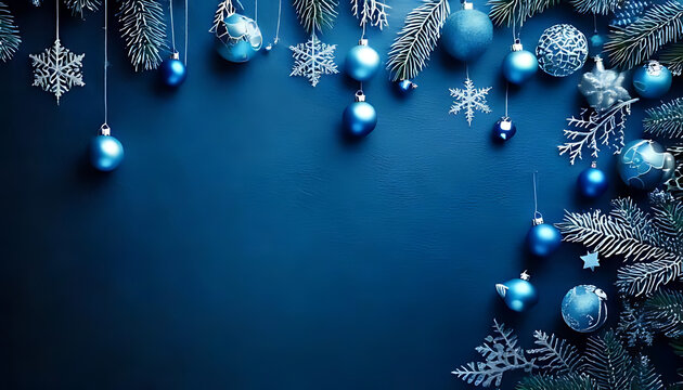 blue christmas card design features dark blue background empty space holiday message text greeting card