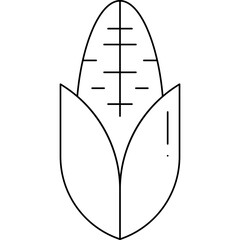 Corn single vector icon