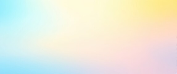 Soft pastel gradient, watercolor texture, dreamy abstract background, light blue to pale yellow transition, delicate rainbow hues, ethereal atmosphere, gentle color blending, minimalist design, soothi