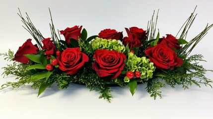 Roses flourish in elegant floral arrangement for celebratory occasions