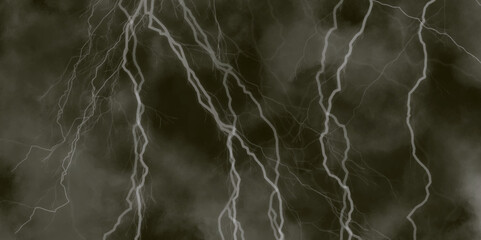 Lightning bolt. thunder lighting on black sky. 3d illustration, lightning, storm, thunder set. Frame of lightnings on black background 8k. black marble background.