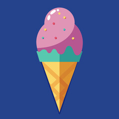 colorful cone ice cream 