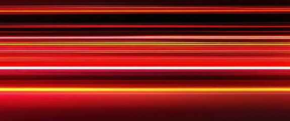 Abstract striped pattern, vibrant horizontal lines, motion blur effect, neon colors, red orange yellow purple, dynamic composition, digital art, long exposure light trails, futuristic aesthetic, high 