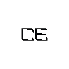 CE monogram logo design letter text name symbol monochrome logotype alphabet character simple logo