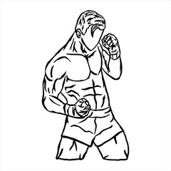 mixed martial art logo icon
