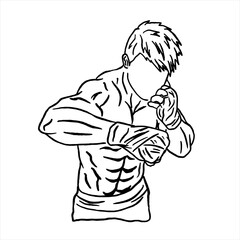 mixed martial art logo icon