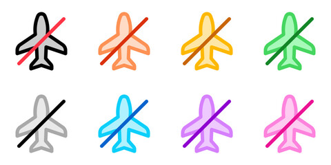 Editable vector airplane mode off icon. Part of a big icon set family. Perfect for web and app interfaces, presentations, infographics, etc