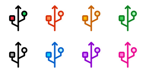 Editable vector usb connection icon. Part of a big icon set family. Perfect for web and app interfaces, presentations, infographics, etc