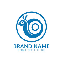 Snail logo vector icon illustration design. Snail cartoon fun style vector logo design.